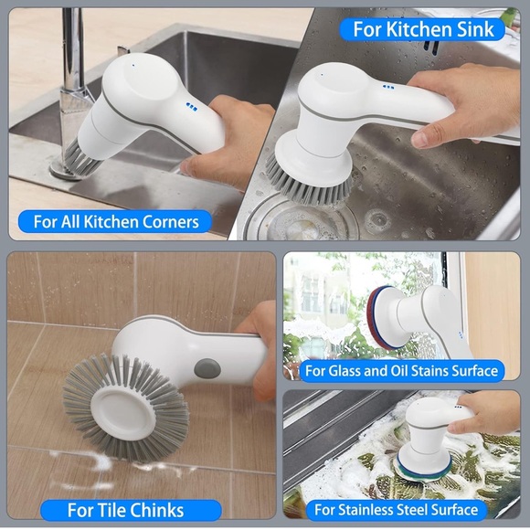 NWT Electric spin scrubber bathroomm kitchen cleaner - Picture 3 of 7